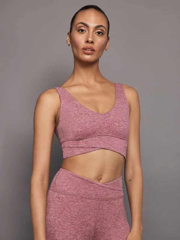 Wrap Bra in Heather Melt - Hawthorn Rose Heather Trendy Sports Bra