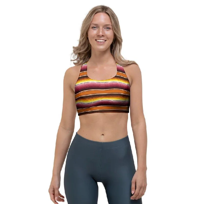 Yellow Mexican Baja Sports Bra Soft Cotton Bra