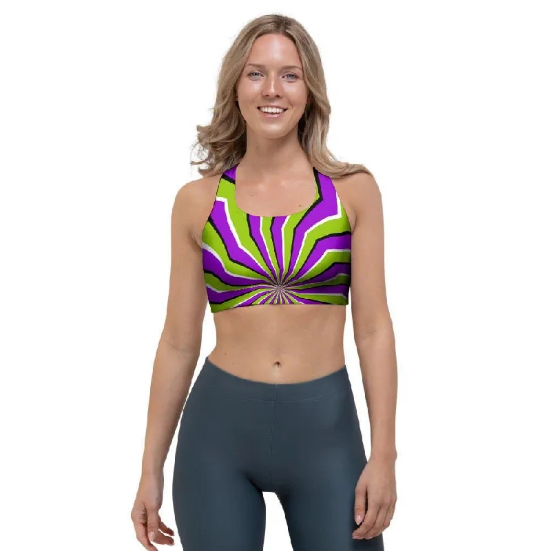 Zigzag Optical illusion Sports Bra