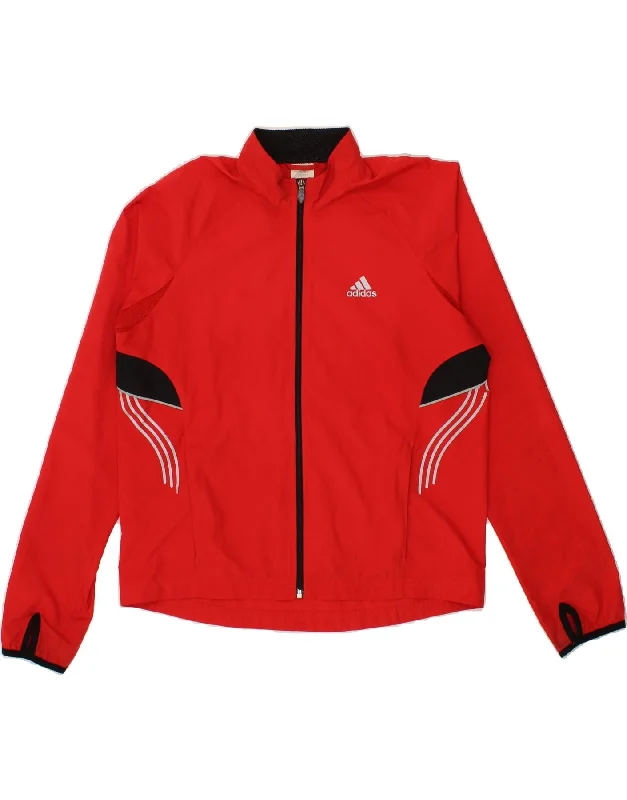 ADIDAS Womens Clima Proof Tracksuit Top Jacket UK 16 Large Red Colourblock Nylon Jacket Polyester Jacket Spandex Jacket ADIDAS Womens Clima Proof Tracksuit Top Jacket UK 16 Large Red Colourblock Nylon Jacket Polyester Jacket Spandex Jacket