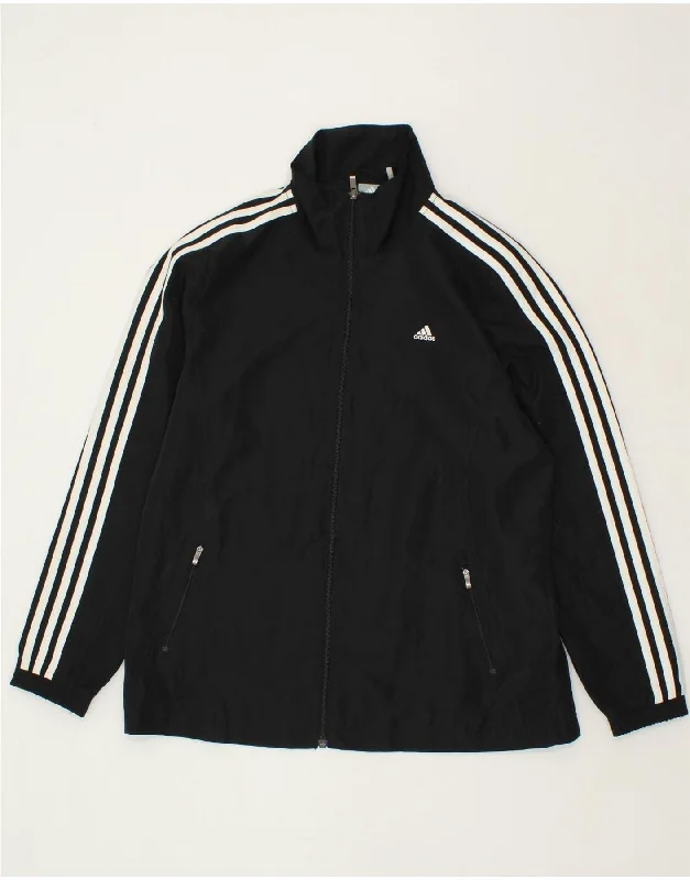 ADIDAS Womens Climalite Tracksuit Top Jacket UK 16 Large Black Polyester Knit Jacket Woven Jacket Fleece Jacket ADIDAS Womens Climalite Tracksuit Top Jacket UK 16 Large Black Polyester Knit Jacket Woven Jacket Fleece Jacket