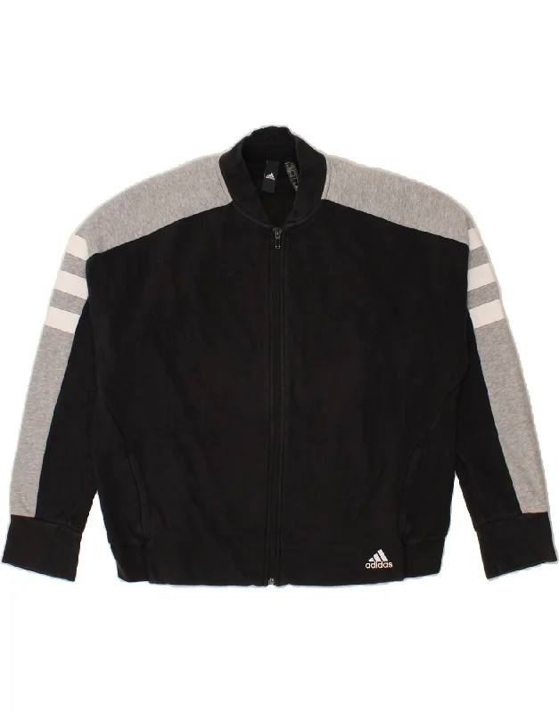 ADIDAS Womens Oversized Tracksuit Top Jacket UK 20/22 XL Black Colourblock Wool Jacket Cashmere Jacket Tweed Jacket ADIDAS Womens Oversized Tracksuit Top Jacket UK 20/22 XL Black Colourblock Wool Jacket Cashmere Jacket Tweed Jacket
