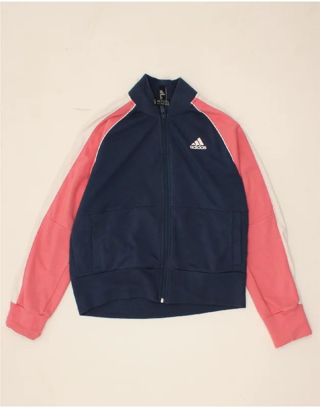 ADIDAS Womens Tracksuit Top Jacket UK 12/14 Medium Navy Blue Colourblock Fleece Jacket Down Jacket Feather Jacket ADIDAS Womens Tracksuit Top Jacket UK 12/14 Medium Navy Blue Colourblock Fleece Jacket Down Jacket Feather Jacket