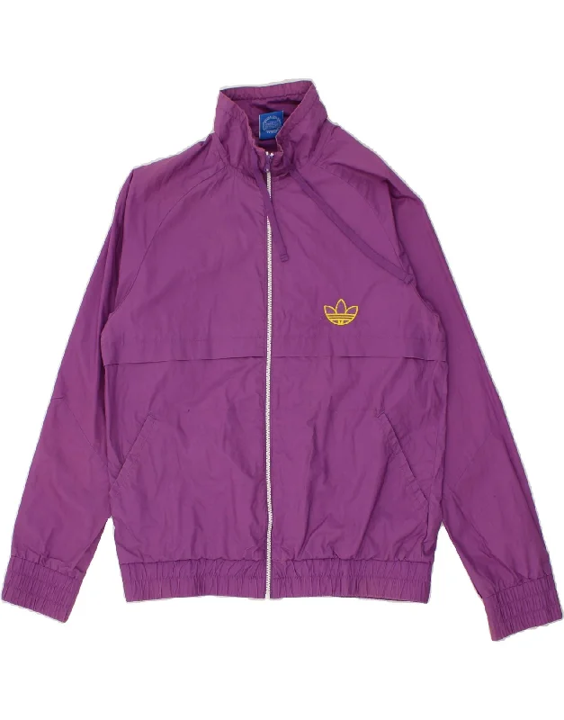 ADIDAS Womens Tracksuit Top Jacket UK 16 Large Purple Cotton Front Pockets Side Pockets Patch Pockets ADIDAS Womens Tracksuit Top Jacket UK 16 Large Purple Cotton Front Pockets Side Pockets Patch Pockets