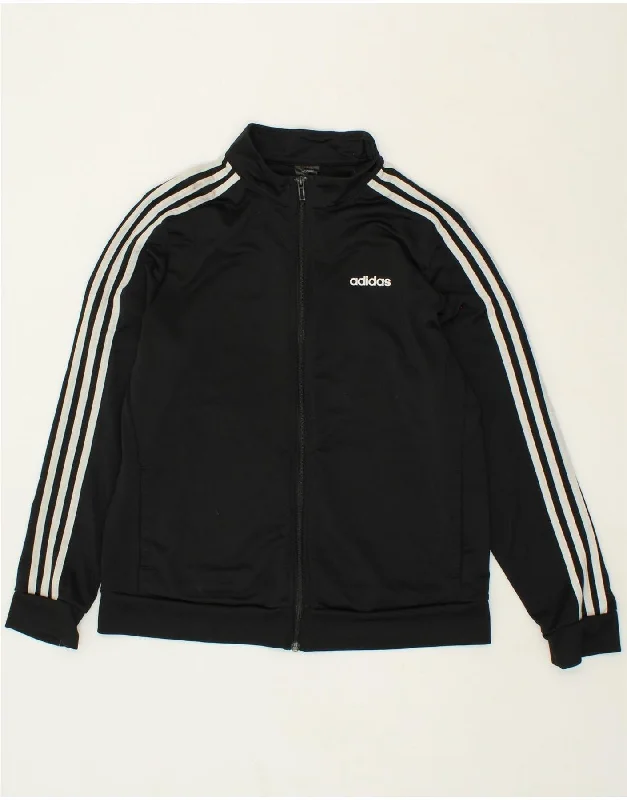 ADIDAS Womens Tracksuit Top Jacket UK 20/22 XL Black Polyester Front Pockets Side Pockets Patch Pockets ADIDAS Womens Tracksuit Top Jacket UK 20/22 XL Black Polyester Front Pockets Side Pockets Patch Pockets