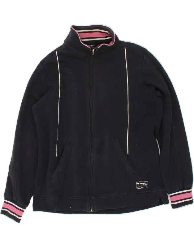CHAMPION Womens Easy Fit Tracksuit Top Jacket Medium Navy Blue Cotton Mesh Jacket Canvas Jacket Denim Jacket CHAMPION Womens Easy Fit Tracksuit Top Jacket Medium Navy Blue Cotton Mesh Jacket Canvas Jacket Denim Jacket