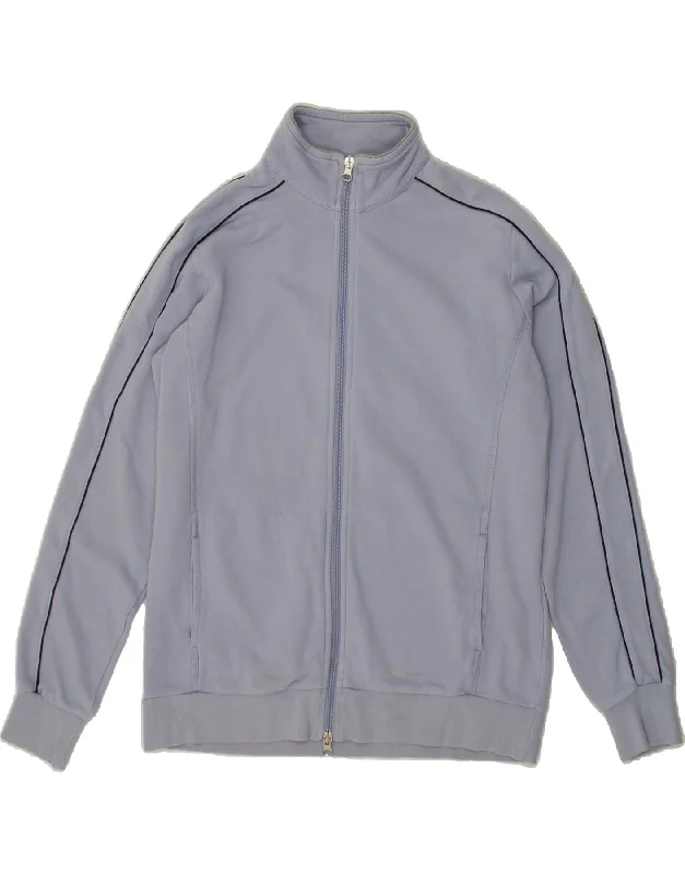 CHAMPION Womens Easy Fit Tracksuit Top Jacket UK 16 Large Blue Cotton Zippered Front Buttoned Front Snap Front CHAMPION Womens Easy Fit Tracksuit Top Jacket UK 16 Large Blue Cotton Zippered Front Buttoned Front Snap Front