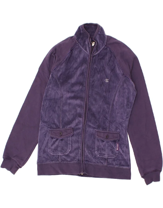 CHAMPION Womens Heritage Fit Tracksuit Top Jacket UK 14 Medium Purple