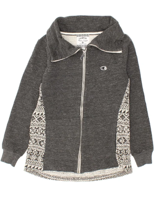 CHAMPION Womens Tracksuit Top Jacket UK 10 Small Grey Fair Isle Cotton V-Neck Jacket Boat Neck Jacket Square Neck Jacket CHAMPION Womens Tracksuit Top Jacket UK 10 Small Grey Fair Isle Cotton V-Neck Jacket Boat Neck Jacket Square Neck Jacket