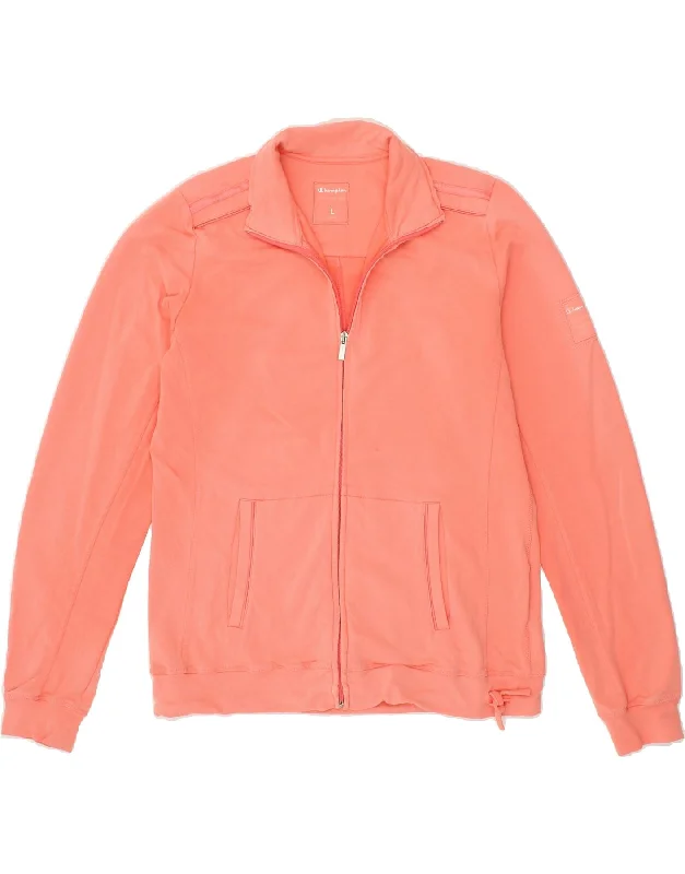 CHAMPION Womens Tracksuit Top Jacket UK 16 Large Orange Cotton Notch Collar Jacket Peter Pan Collar Jacket Cowl Neck Jacket CHAMPION Womens Tracksuit Top Jacket UK 16 Large Orange Cotton Notch Collar Jacket Peter Pan Collar Jacket Cowl Neck Jacket