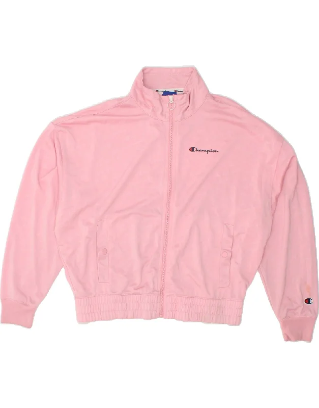 CHAMPION Womens Tracksuit Top Jacket UK 16 Large Pink Polyester Toggled Jacket Drawstring Jacket Belted Jacket CHAMPION Womens Tracksuit Top Jacket UK 16 Large Pink Polyester Toggled Jacket Drawstring Jacket Belted Jacket