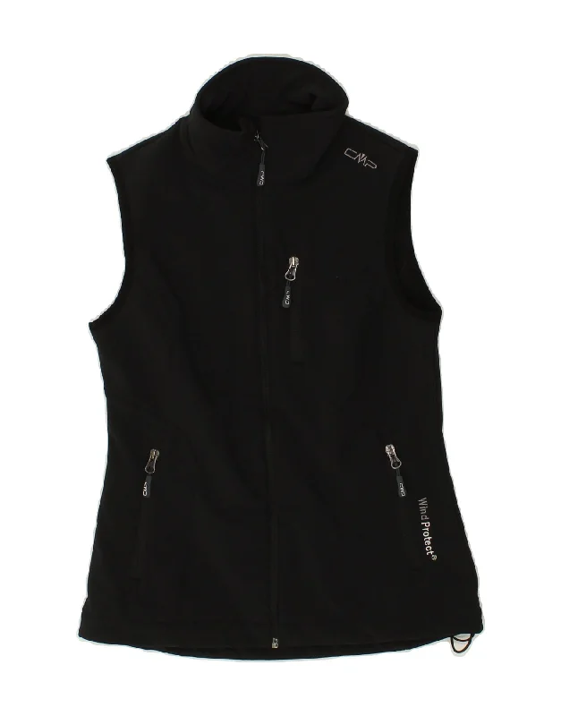 CMP Womens Sleeveless Tracksuit Top Jacket UK 2 2XS Black Ribbed Jacket Pleated Jacket Ruffled Jacket CMP Womens Sleeveless Tracksuit Top Jacket UK 2 2XS Black Ribbed Jacket Pleated Jacket Ruffled Jacket