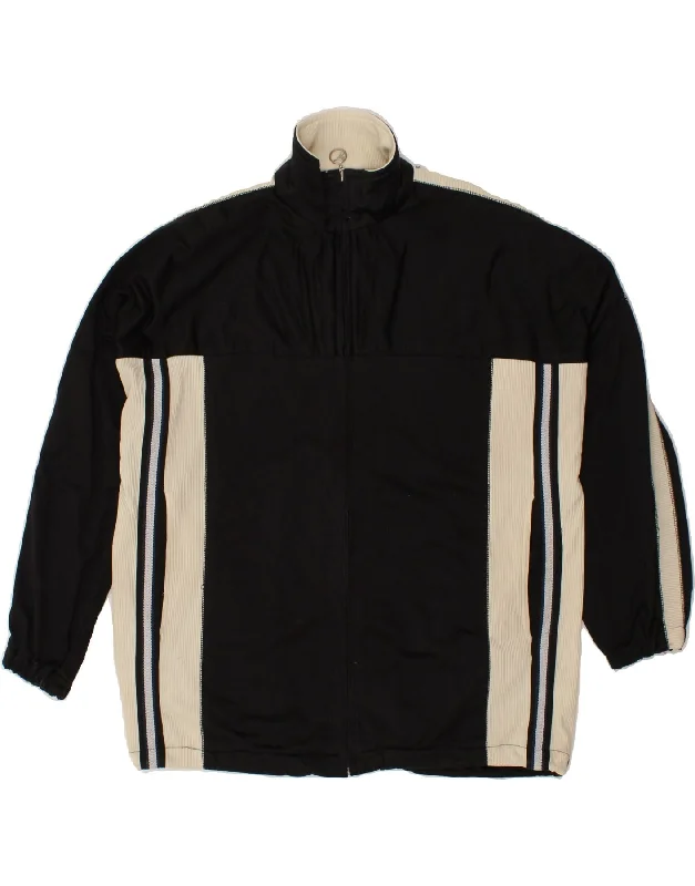 DIADORA Womens Oversized Tracksuit Top Jacket UK 16 Large Black Denim Fabric Leather Fabric Suede Fabric DIADORA Womens Oversized Tracksuit Top Jacket UK 16 Large Black Denim Fabric Leather Fabric Suede Fabric