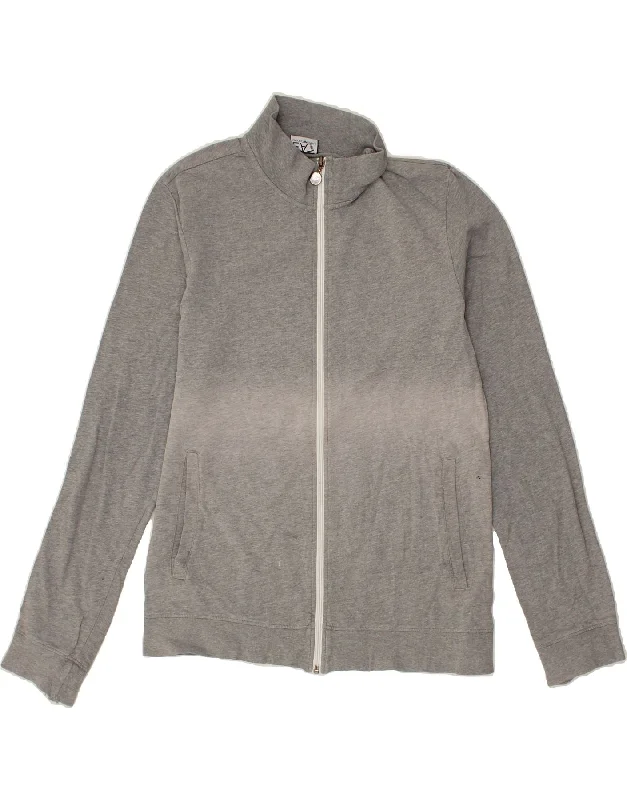 EMPORIO ARMANI Womens Tracksuit Top Jacket UK 18 XL Grey Cotton Nylon Fabric Polyester Fabric Spandex Fabric EMPORIO ARMANI Womens Tracksuit Top Jacket UK 18 XL Grey Cotton Nylon Fabric Polyester Fabric Spandex Fabric