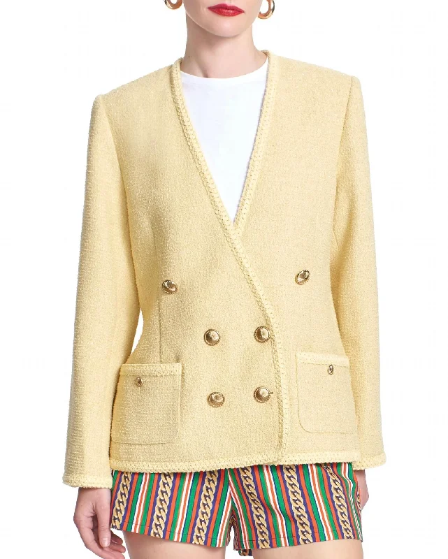 Evelyn Tweed Jacket In Bamboo