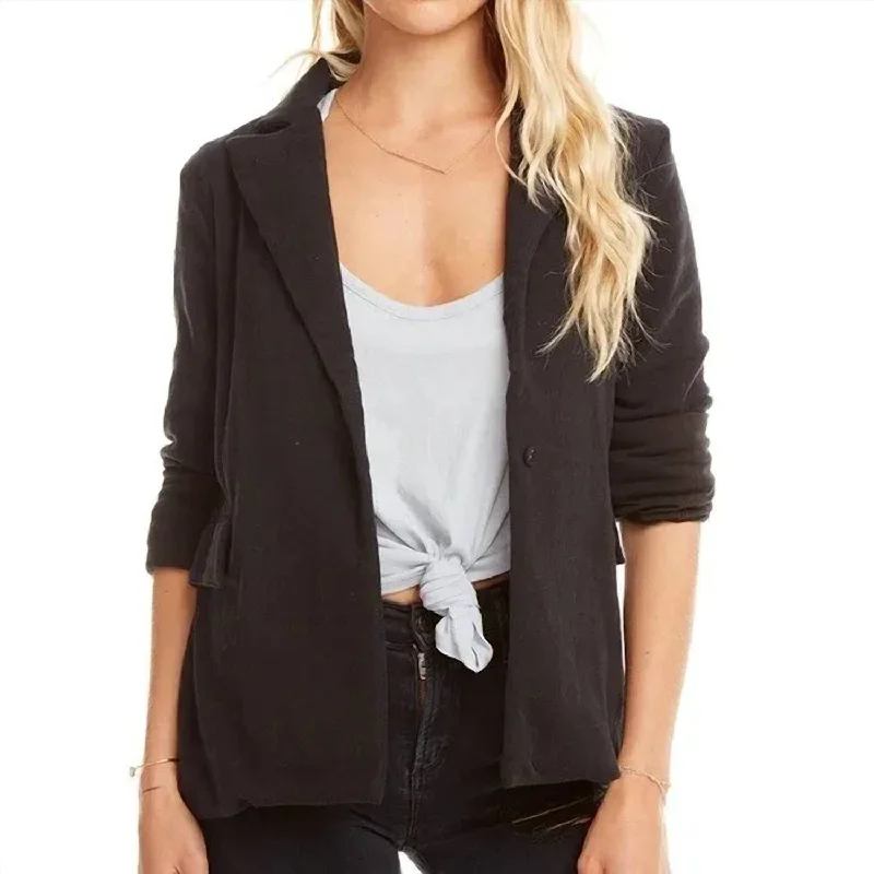 Fleece Blazer Jacket In Black Wool Jacket Cashmere Jacket Tweed Jacket
