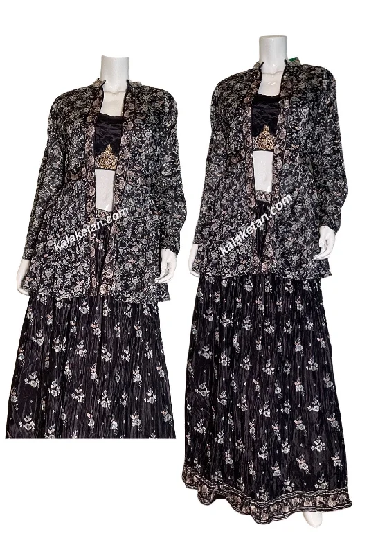 Indowersn jacket lehenga Snapped Jacket Toggled Jacket Drawstring Jacket