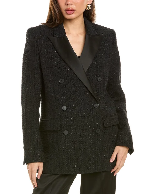 IRO Adelaide Wool-Blend Jacket Print Jacket Jacquard Jacket Patchwork Jacket