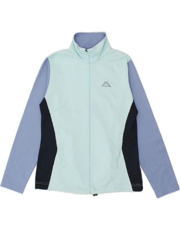 KAPPA Womens Tracksuit Top Jacket UK 12 Medium Blue Colourblock Polyester Herringbone Jacket Checkered Jacket Solid Jacket KAPPA Womens Tracksuit Top Jacket UK 12 Medium Blue Colourblock Polyester Herringbone Jacket Checkered Jacket Solid Jacket