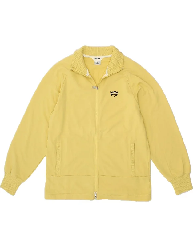 LOTTO Womens Loose Fit Tracksuit Top Jacket UK 6 XS Yellow Cotton Toggled Jacket Drawstring Jacket Belted Jacket LOTTO Womens Loose Fit Tracksuit Top Jacket UK 6 XS Yellow Cotton Toggled Jacket Drawstring Jacket Belted Jacket