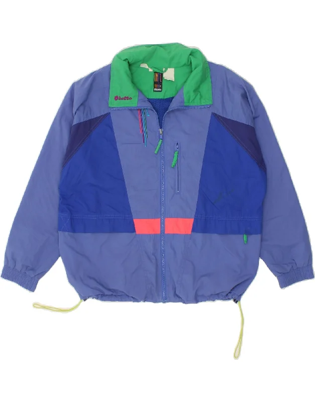 LOTTO Womens Tracksuit Top Jacket UK 16 Large Blue Colourblock Snapped Jacket Toggled Jacket Drawstring Jacket LOTTO Womens Tracksuit Top Jacket UK 16 Large Blue Colourblock Snapped Jacket Toggled Jacket Drawstring Jacket