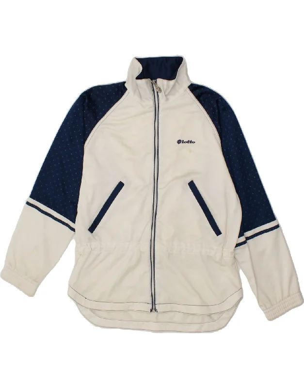 LOTTO Womens Tracksuit Top Jacket UK 22 3XL White Colourblock Polyester Faux Fur Jacket Real Fur Jacket Shearling Jacket LOTTO Womens Tracksuit Top Jacket UK 22 3XL White Colourblock Polyester Faux Fur Jacket Real Fur Jacket Shearling Jacket