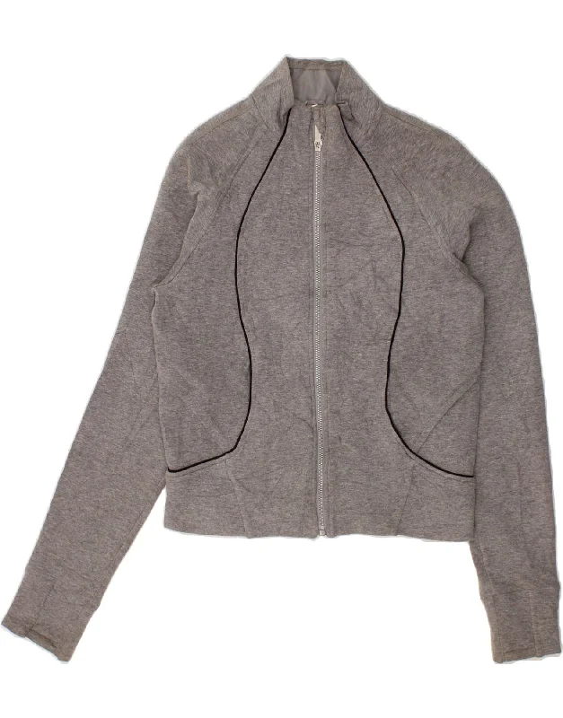LULULEMON Womens Crop Tracksuit Top Jacket US 8 Medium Grey Cotton Oversized Jacket Tailored Jacket Straight Jacket LULULEMON Womens Crop Tracksuit Top Jacket US 8 Medium Grey Cotton Oversized Jacket Tailored Jacket Straight Jacket