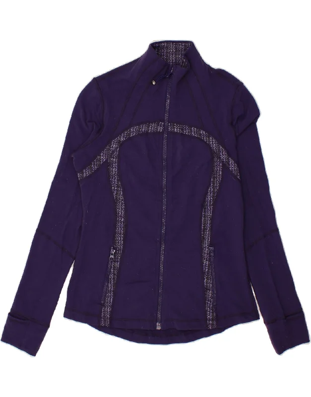 LULULEMON Womens Tracksuit Top Jacket US 12 Large Purple A-Line Jacket Boat Neck Shawl Collar LULULEMON Womens Tracksuit Top Jacket US 12 Large Purple A-Line Jacket Boat Neck Shawl Collar