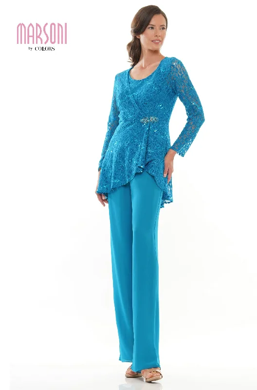Marsoni by Colors -M305 Pantsuit With Stretch Lace Jacket Fleece Jacket Down Jacket Feather Jacket Marsoni by Colors -M305 Pantsuit With Stretch Lace Jacket Fleece Jacket Down Jacket Feather Jacket
