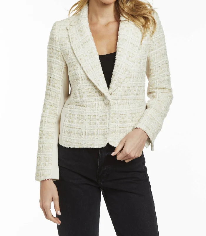 Milo Jacket In Ivory Bomber Jacket Anorak Windbreaker