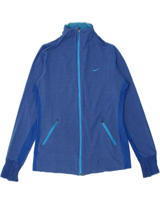NIKE Womens Dri Fit Tracksuit Top Jacket UK 16 XL Blue Flecked Cotton Faux Fur Jacket Real Fur Jacket Shearling Jacket NIKE Womens Dri Fit Tracksuit Top Jacket UK 16 XL Blue Flecked Cotton Faux Fur Jacket Real Fur Jacket Shearling Jacket