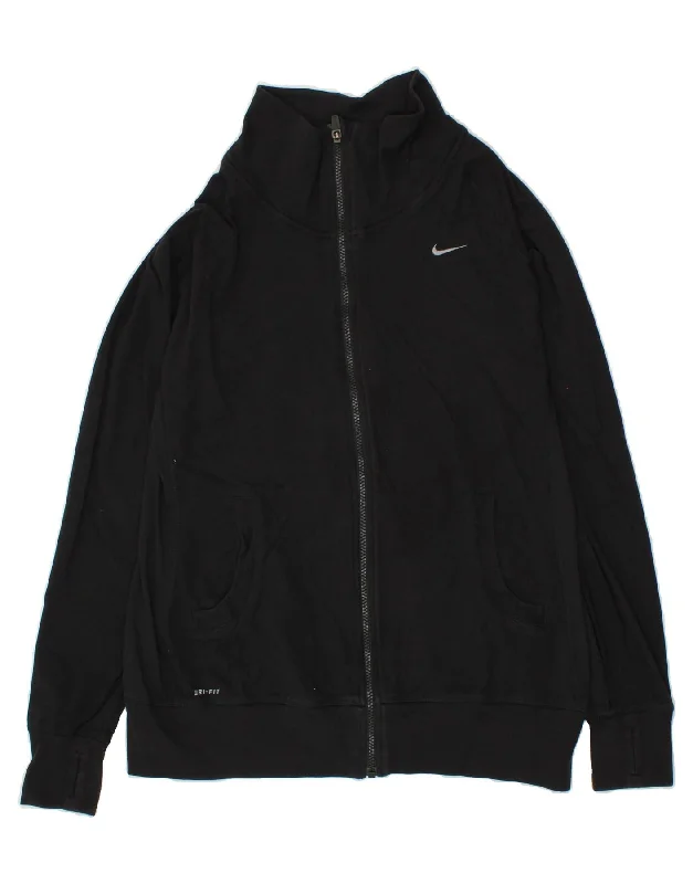 NIKE Womens Dri Fit Tracksuit Top Jacket UK 18 XL Black Cotton Satin Jacket Silk Jacket Chiffon Jacket NIKE Womens Dri Fit Tracksuit Top Jacket UK 18 XL Black Cotton Satin Jacket Silk Jacket Chiffon Jacket