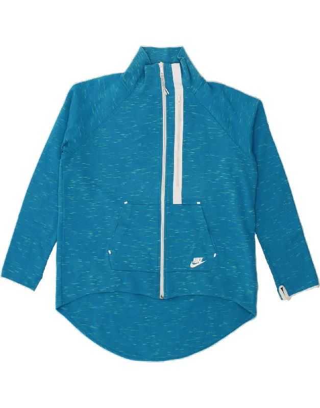 NIKE Womens Tracksuit Top Jacket UK 18 XL Blue Flecked Polyester Trench Coat Raincoat Waterproof Jacket NIKE Womens Tracksuit Top Jacket UK 18 XL Blue Flecked Polyester Trench Coat Raincoat Waterproof Jacket