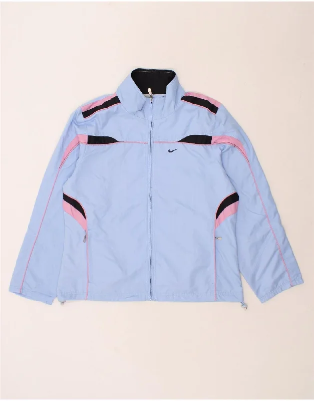 NIKE Womens Tracksuit Top Jacket UK 36/38 XL Blue Colourblock Polyester Fleece Jacket Down Jacket Parka NIKE Womens Tracksuit Top Jacket UK 36/38 XL Blue Colourblock Polyester Fleece Jacket Down Jacket Parka
