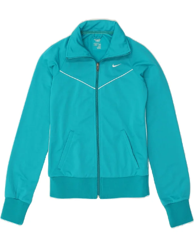 NIKE Womens Tracksuit Top Jacket UK 4/6 XS Blue Polyester Hooded Jacket Caped Jacket Shawl Collar Jacket NIKE Womens Tracksuit Top Jacket UK 4/6 XS Blue Polyester Hooded Jacket Caped Jacket Shawl Collar Jacket