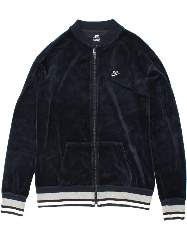 NIKE Womens Velour Tracksuit Top Jacket UK 18 XL Navy Blue Cotton Elasticated Jacket Padded Jacket Insulated Jacket NIKE Womens Velour Tracksuit Top Jacket UK 18 XL Navy Blue Cotton Elasticated Jacket Padded Jacket Insulated Jacket