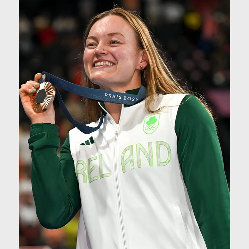 Paris 2024 Olympic Team Ireland Jacket Belted Jacket Elasticated Jacket Padded Jacket Paris 2024 Olympic Team Ireland Jacket Belted Jacket Elasticated Jacket Padded Jacket