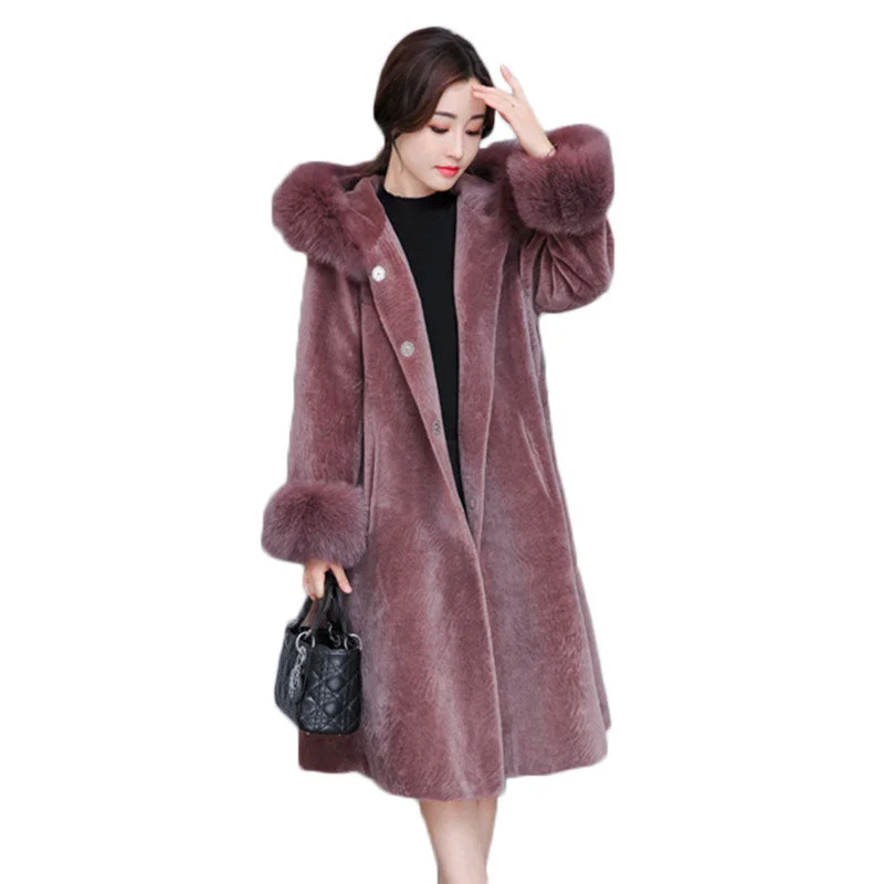 Plus Size Mother Coat 2019 New Winter Women Fur Coat Clothing Female Sheep Shearing Coat Faux Fox Fur Hooded Long Jacket NS1442 Chenille Jacket Brocade Jacket Lace Jacket Plus Size Mother Coat 2019 New Winter Women Fur Coat Clothing Female Sheep Shearing Coat Faux Fox Fur Hooded Long Jacket NS1442 Chenille Jacket Brocade Jacket Lace Jacket
