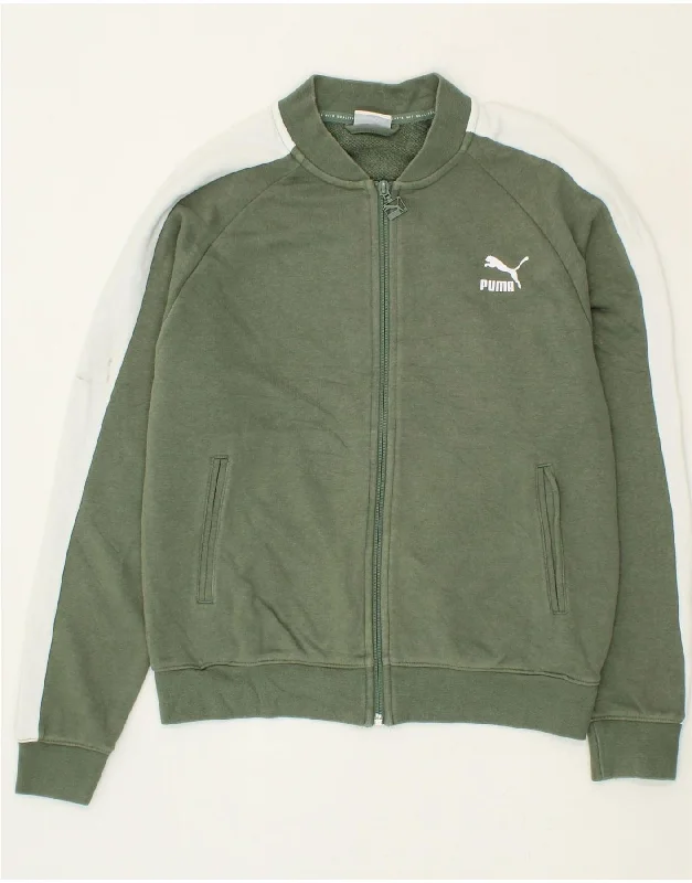 PUMA Womens Graphic Tracksuit Top Jacket UK 10 Small Green Cotton Wool Jacket Cashmere Jacket Tweed Jacket PUMA Womens Graphic Tracksuit Top Jacket UK 10 Small Green Cotton Wool Jacket Cashmere Jacket Tweed Jacket
