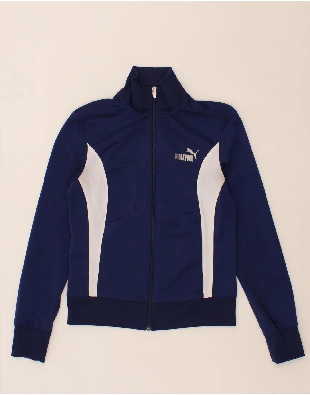 PUMA Womens Tracksuit Top Jacket UK 12 Medium Navy Blue Colourblock Fleece Jacket Down Jacket Parka PUMA Womens Tracksuit Top Jacket UK 12 Medium Navy Blue Colourblock Fleece Jacket Down Jacket Parka