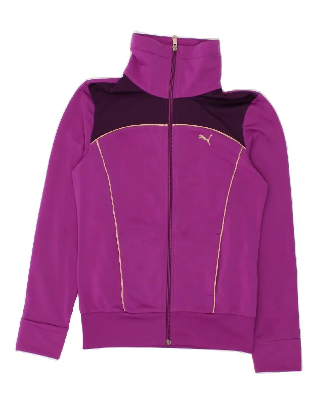 PUMA Womens Tracksuit Top Jacket UK 8 Small Purple Colourblock Chenille Fabric Brocade Fabric Lace Fabric PUMA Womens Tracksuit Top Jacket UK 8 Small Purple Colourblock Chenille Fabric Brocade Fabric Lace Fabric