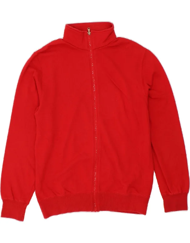 SERGIO TACCHINI Womens Graphic Tracksuit Top Jacket UK 10 Small Red Cotton Denim Fabric Leather Fabric Suede Fabric SERGIO TACCHINI Womens Graphic Tracksuit Top Jacket UK 10 Small Red Cotton Denim Fabric Leather Fabric Suede Fabric