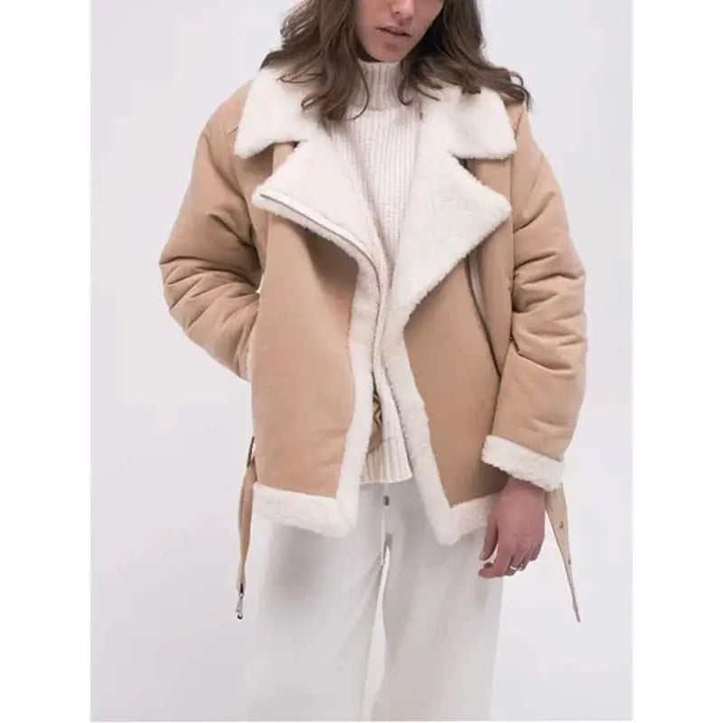 Sheepskin Aviator Beige Shearling Jacket For Women’s Hoodie Zip-Up Jacket Button-Up Jacket Sheepskin Aviator Beige Shearling Jacket For Women’s Hoodie Zip-Up Jacket Button-Up Jacket