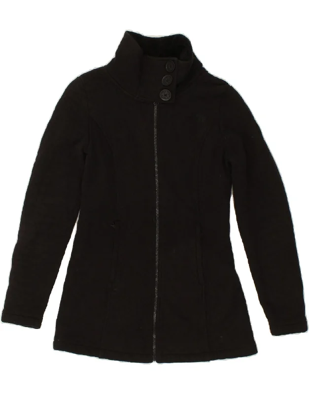 THE NORTH FACE Womens Tracksuit Top Jacket UK 10 Small Black Cotton Knit Jacket Woven Jacket Fleece Jacket THE NORTH FACE Womens Tracksuit Top Jacket UK 10 Small Black Cotton Knit Jacket Woven Jacket Fleece Jacket