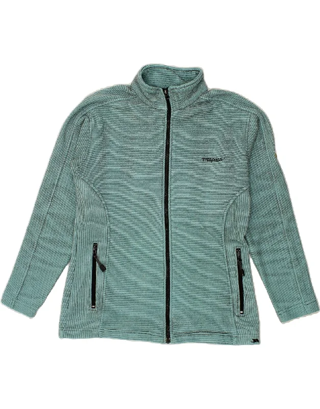 TRESPASS Womens Tracksuit Top Jacket UK 14 Medium Green Striped Cardigan Sweater Pullover TRESPASS Womens Tracksuit Top Jacket UK 14 Medium Green Striped Cardigan Sweater Pullover