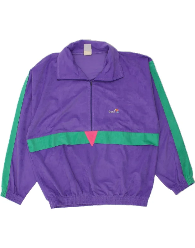 VINTAGE Womens Pullover Tracksuit Top Jacket UK 20 2XL Purple Polyester Tiered Jacket Buttoned Jacket Zippered Jacket VINTAGE Womens Pullover Tracksuit Top Jacket UK 20 2XL Purple Polyester Tiered Jacket Buttoned Jacket Zippered Jacket