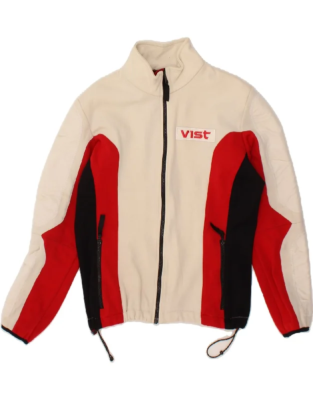 VIST Womens Tracksuit Top Jacket IT 44 Medium Off White Colourblock Hoodie Zip-Up Jacket Button-Up Jacket VIST Womens Tracksuit Top Jacket IT 44 Medium Off White Colourblock Hoodie Zip-Up Jacket Button-Up Jacket