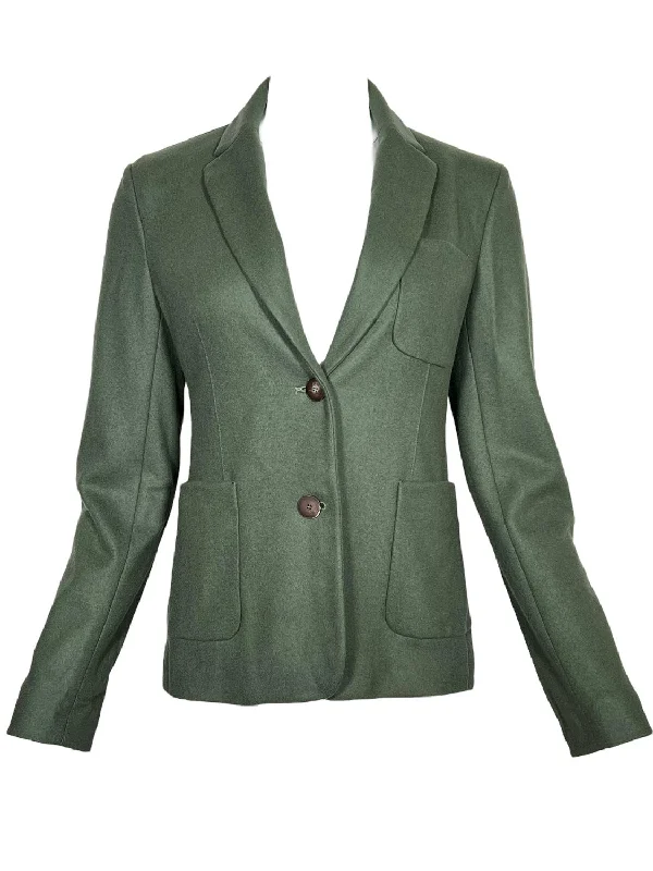 Women Melton Fitted Jacket In Pine