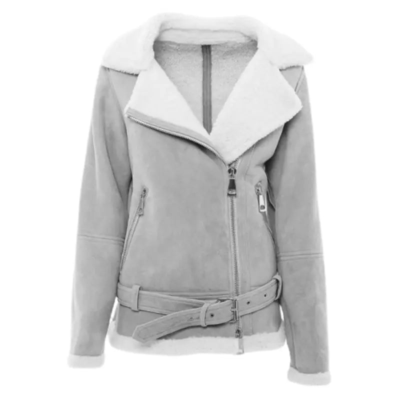 Women’s Grey Suede Jacket Embroidered Jacket Appliqued Jacket Beaded Jacket