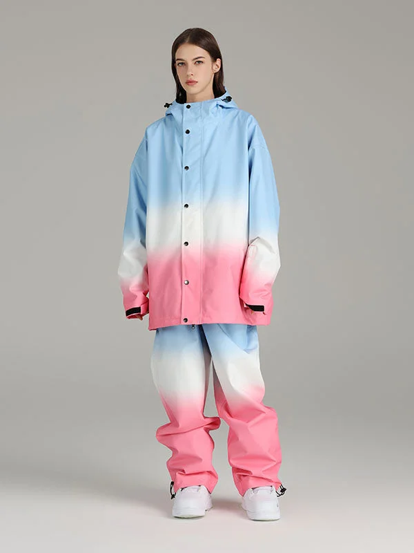 Women's Searipe Sky Gradient Snow Jacket & Pants Set Cardigan Sweater Pullover
